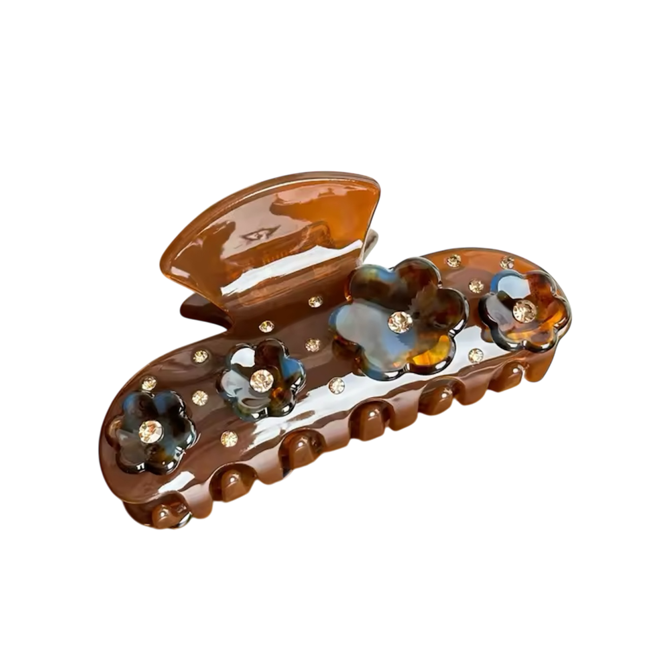 Aurora clip in coffee brown
