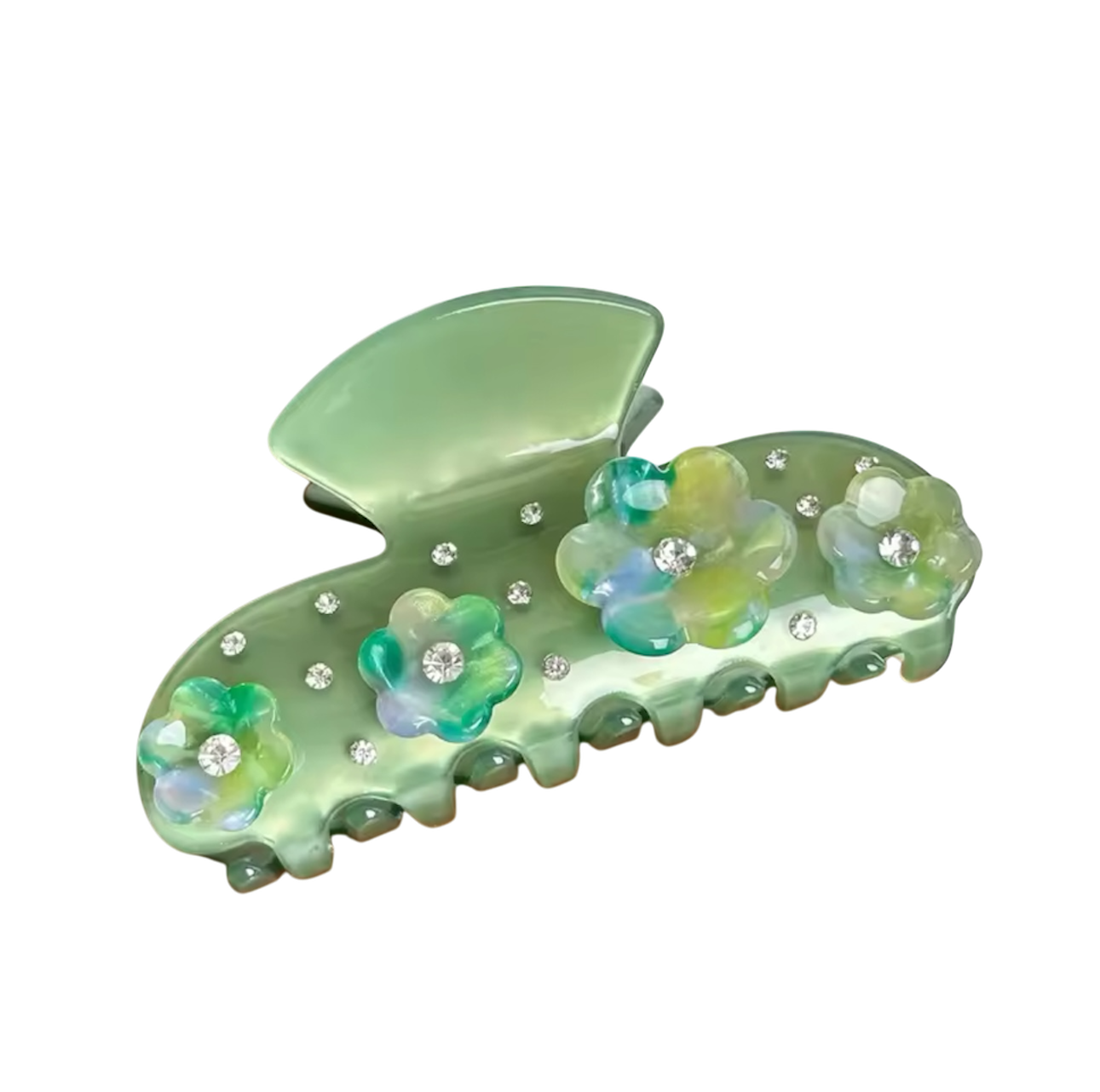 Aurora clip in matcha green