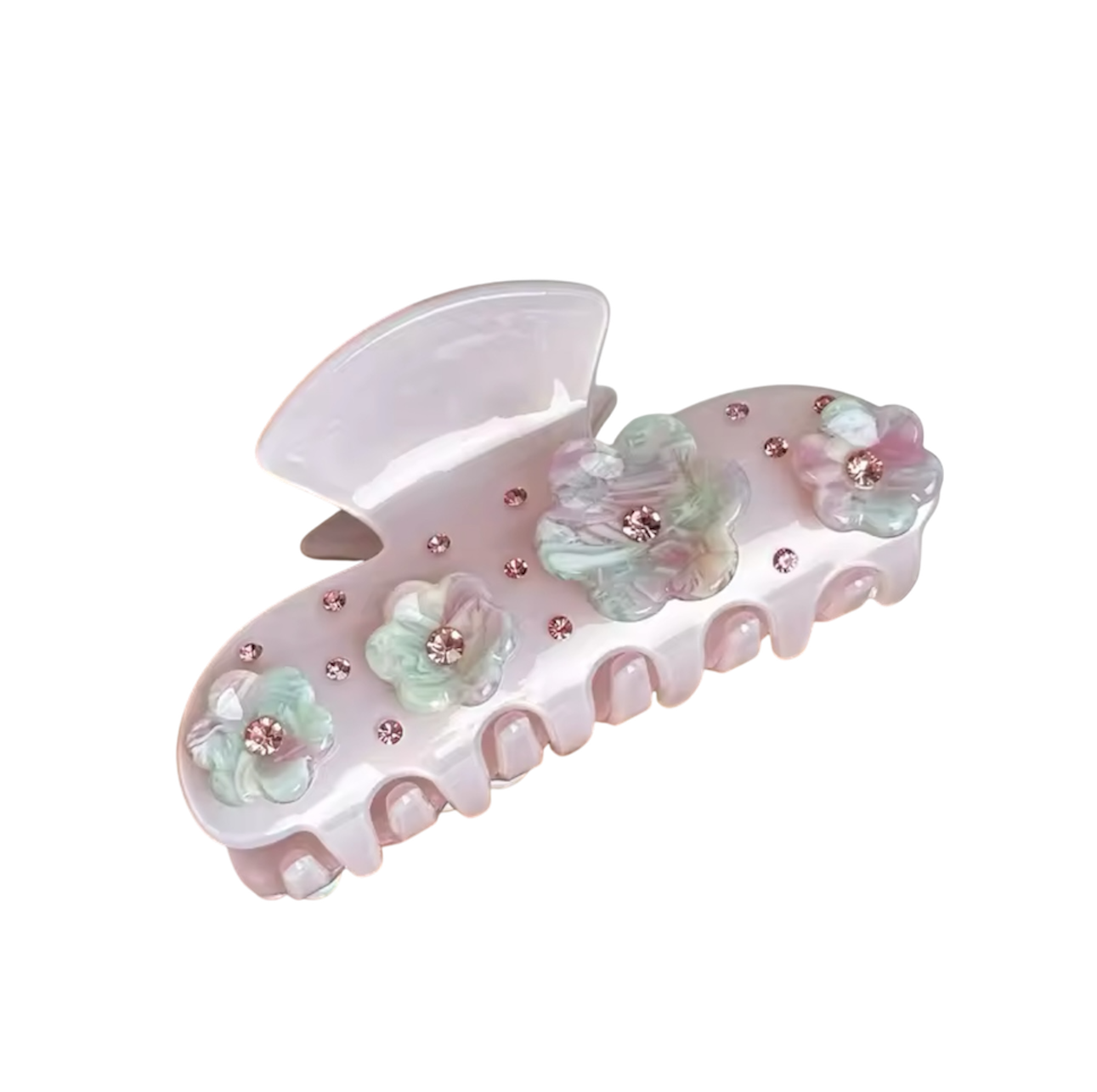 Aurora clip in pink lotus
